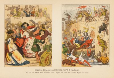 Rebecca et Rowena (lithographie couleur) - Richard (after) Doyle