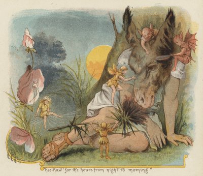 Hi han! pour les heures de la nuit au matin (lithographie en couleur) - Richard Andre