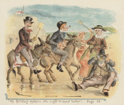 Les vacanciers qui devraient mieux savoir (lithographie en couleur) - Richard Andre