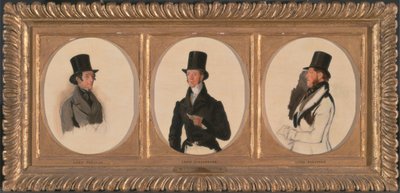 Études pour les portraits de Lord Eglinton, Lord Douglas et Lord Stradbroke dans 