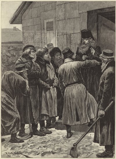 La famine en Russie (gravure) - Richard Caton II (after) Woodville