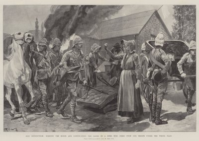 Juste rétribution, brûlant la maison et confisquant les biens d
