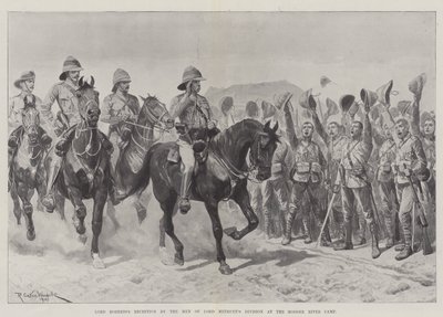 Réception de Lord Roberts par les hommes de la division de Lord Methuen au camp de la rivière Modder - Richard Caton Woodville junior