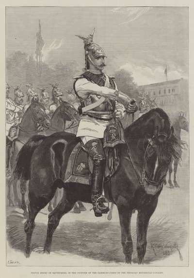 Prince Henry de Battenberg, en uniforme de la Garde-du-Corps de la cavalerie de la maison prussienne - Richard Caton Woodville junior