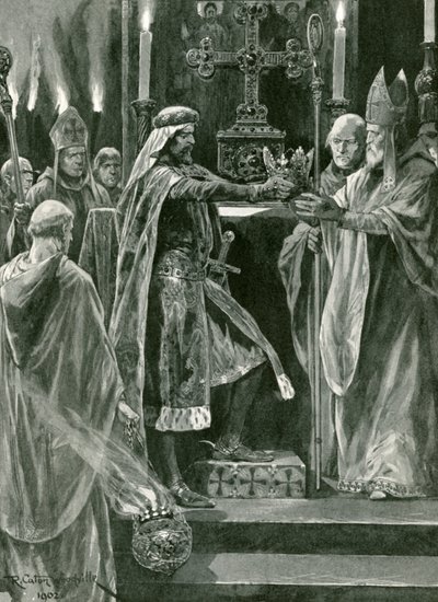 Richard Ier remettant la couronne à l