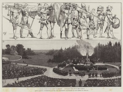 Célébration nationale suisse du cinq centième anniversaire de la bataille de Sempach - Richard Caton Woodville junior
