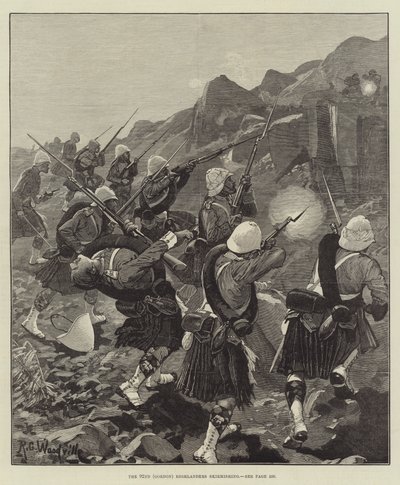 Les 92nd (Gordon) Highlanders en escarmouche - Richard Caton Woodville junior