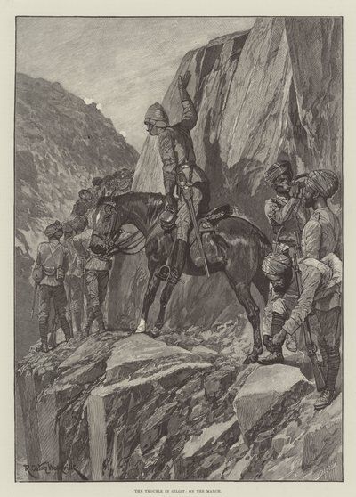Les troubles à Gilgit, en marche - Richard Caton Woodville junior