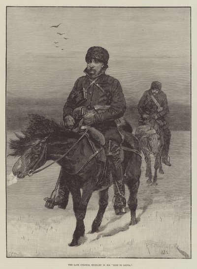 Le défunt Colonel Burnaby dans son trajet vers Khiva - Richard Caton Woodville junior