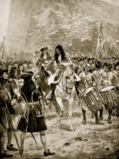 La reddition de Gibraltar aux Anglais, 24 juillet 1704, illustration de 