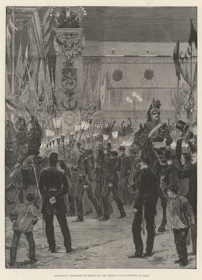 Procession aux flambeaux en l