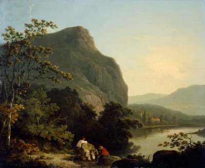 Paysage classique avec un lac, 1788 - Richard Corbould