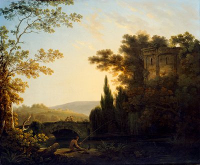 Paysage classique avec un temple, 1788 - Richard Corbould
