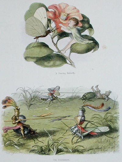 Un papillon dansant, et Le Tournoi, illustrations de 