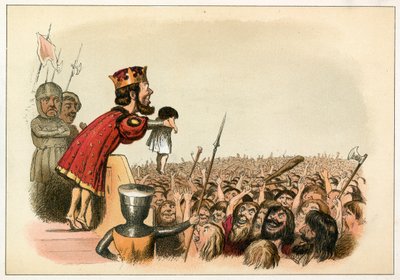 Le roi Édouard Ier présentant son fils comme prince de Galles - Richard Doyle