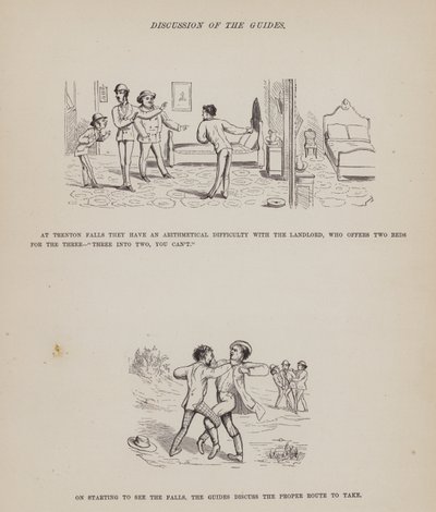 Page du Tour américain de Messieurs Brown, Jones et Robinson (gravure) - Richard Doyle