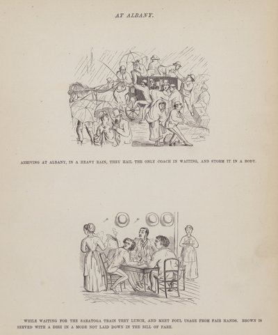 Page du Tour américain de Messieurs Brown, Jones et Robinson (gravure) - Richard Doyle