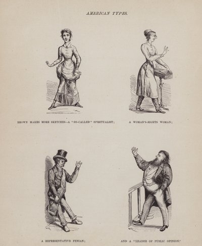 Page du Tour Américain de Messieurs Brown, Jones et Robinson (gravure) - Richard Doyle
