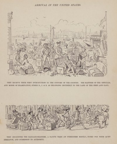 Page du Tour Américain de Messieurs Brown, Jones et Robinson (gravure) - Richard Doyle