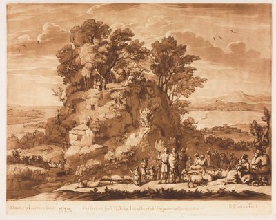Liber Veritatis : No. 138, Une Vue de la Mer, avec le Christ Prêchant sur la Montagne (l