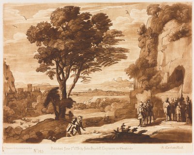 Liber Veritatis : No. 145, Un Paysage, avec Personnages, Simon amené devant Priam - Richard Earlom