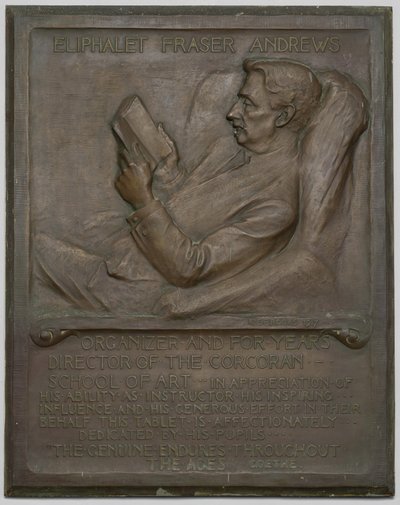 Tablette commémorative pour feu E. F. Andrews, 1917 - Richard Edwin Brooks