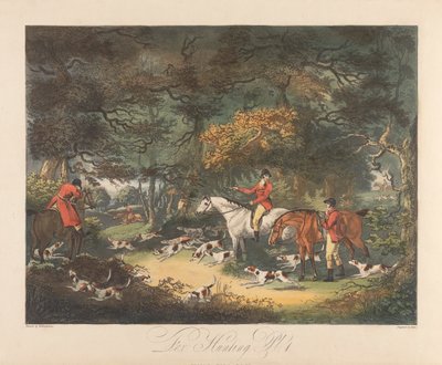 Chasse au renard : Dessin du couvert - Richard Gilson Reeve