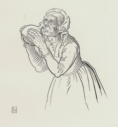 La vieille femme et la jarre à vin - Richard Heighway