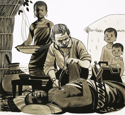Un homme avec une mission : Le médecin musicien (Albert Schweitzer) (illustration) - Richard Hook