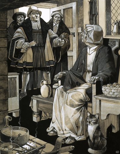 La mère Shipton accueille trois invités - Richard Hook