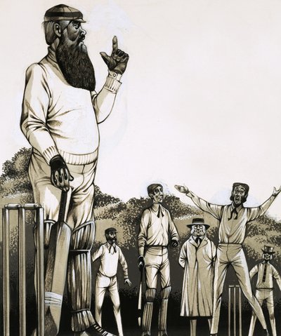 Le grand W G Grace au guichet - Richard Hook