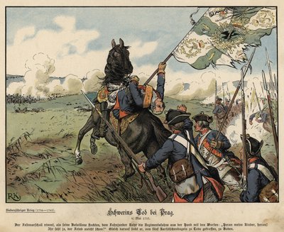 Mort du maréchal von Schwerin à la bataille de Prague - Richard Knoetel