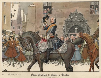Frédéric le Grand entrant à Breslau, 1741 - Richard Knoetel