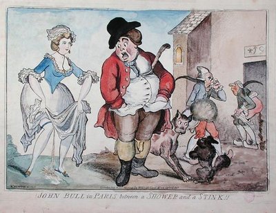 John Bull à Paris entre une averse et une puanteur - Richard Newton