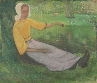 Femme de Huizen assise sous un arbre - Richard Nicolaus Holst Roland