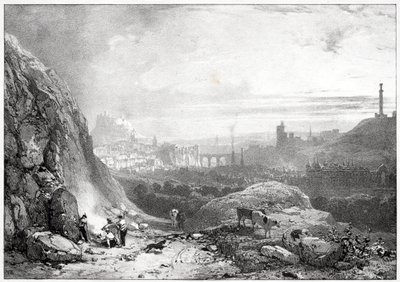 Édimbourg depuis la chapelle Saint-Antoine - Richard Parkes Bonington