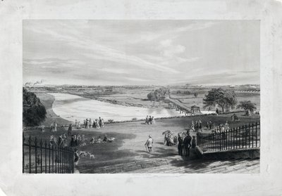 Avenham  Miller Park, vers 1870 (lithographie teintée sur papier) - Richard Parminter Cuff