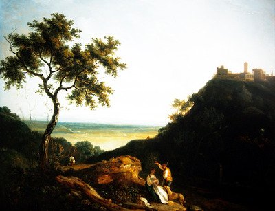 Paysage gallois avec personnages - Richard Wilson
