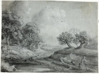 Paysage avec femme et vaches - Richard Wilson
