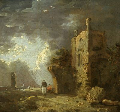 Tour en ruine avec figure, vers 1770-79 - Richard Wilson