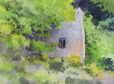 Capri Spring House, 2016 (aquarelle sur papier) - Rob Wood