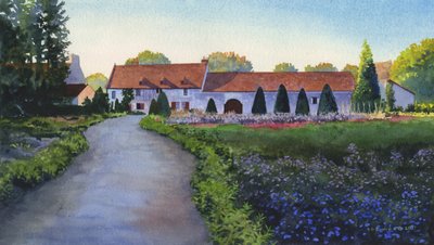 Ferme du Val de Loire, 2011 (aquarelle sur papier) - Rob Wood