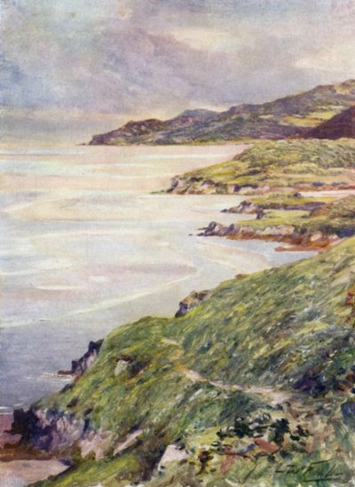 Une rive solitaire, estuaire de Barmouth (lithographie en couleur) - Robert (after) Fowler