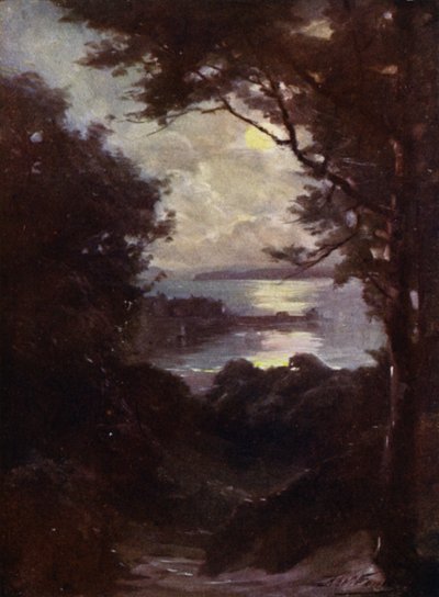Beaumaris, Clair de lune (lithographie en couleur) - Robert (after) Fowler