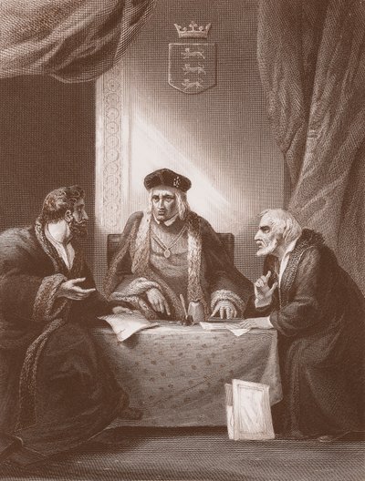 Henri VII avec Empson et Dudley, gravé par A.H. Payne - Robert (after) Smirke