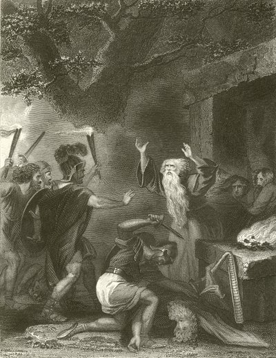 Le massacre des druides (gravure) - Robert (after) Smirke