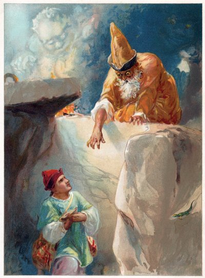 Aladdin et le magicien, illustration de 