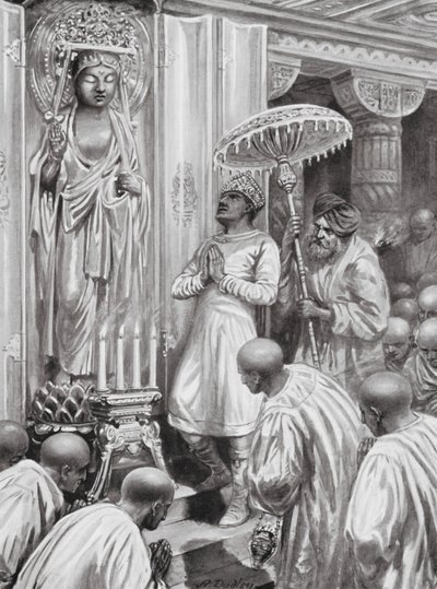 Kanishka inaugure le bouddhisme Mahayana (Nord), 100 après J.-C. - Robert Ambrose Dudley