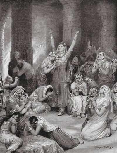 La cérémonie Rajput de Jauhar (Holocauste) - Robert Ambrose Dudley