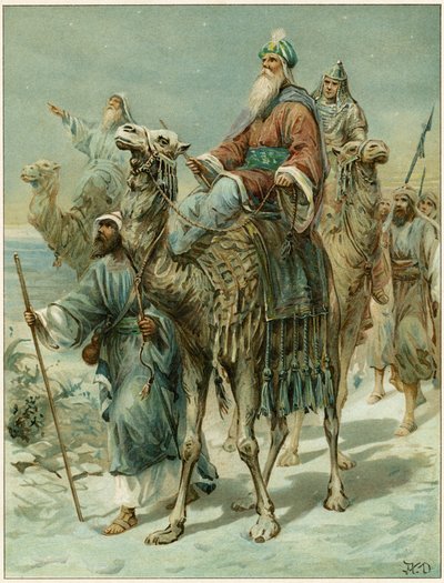 Les rois mages cherchant Jésus - Robert Ambrose Dudley